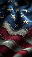 Waving fabric representing national pride with stars and stripes against a textured backdrop photo