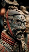Ancient warrior statue showcasing intricate craftsmanship and storytelling from a historic culture photo