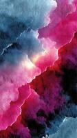 Swirling patterns of deep pink and blue shades create a mesmerizing abstract design at twilight photo