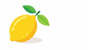 Playful lemon illustration with soft shadows and clean lines. Bright and happy design with minimalistic style and plenty of white space. vector
