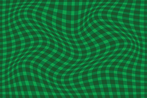 simple abstract light dark green color plaid check wavy distort line pattern wavy green gingham checkered texture
