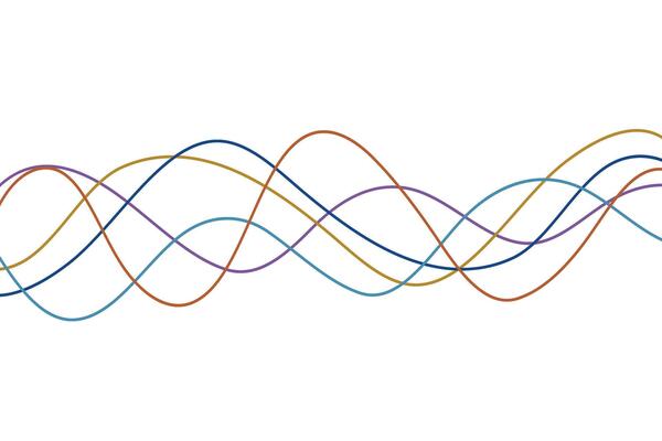 simple abstract dark color random wavy line pattern abstract colorful sine wave illustration