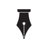 Fountain Pen Nib Icon Isolated on White Background vector