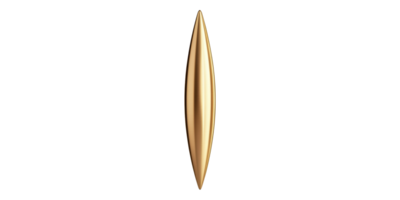 Gold Leaf Shaped Symbol With Slim Edges Isolated on Transparent Background png