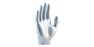 Silver Hand Icon Isolated on Transparent Background png