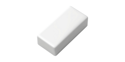 White Eraser 3D Isolated on Transparent Background png
