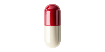 Red And White Capsule Medicine Isolated On Transparent Background png