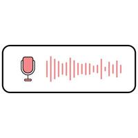 Microphone Voice Messages Seamless Audio Messaging and Communication vector