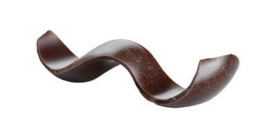 Dark Chocolate Curl Twisted Shape Isolated On Transparent Background png