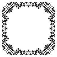 Border frame line art simple line corner calligraphic vector