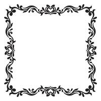 Border line art simple line corner calligraphic vector