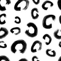 Seamless pattern with sketch hand drawn brush scribble circles shape on background. grunge texture vector