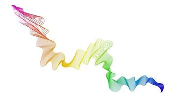 Abstract backdrop with colorful wave gradient lines on white . Modern technology background, wave design. illustration vector