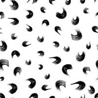 Seamless pattern with black wavy grunge brush strokes in abstract on background. illustration vector