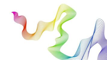 Abstract backdrop with colorful wave gradient lines on white background. Modern technology, wave design. illustration vector