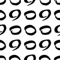 Seamless pattern with black sketch hand drawn brush scribble circles shape on background. Abstract grunge texture. illustration vector