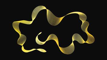 Abstract backdrop with golden waves on dark . Modern technology background, wave design. illustration vector