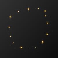 Abstract gold glowing halftone dotted background. Gold pattern in circle form. Circle halftone dots. illustration vector