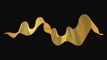 Abstract backdrop with luxury golden waves on dark . Modern technology background, wave design. vector