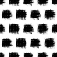 Seamless with black brush stroke in square form on background. illustration vector
