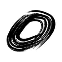 grunge brush stroke in circle form. Painted ink circle. Ink spot isolated on background. illustration vector