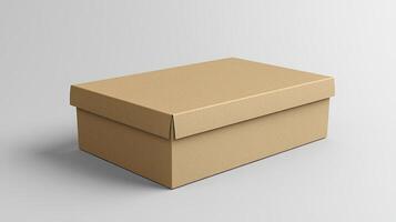 A cardboard box on a white background photo