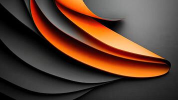 An abstract black and orange design photo