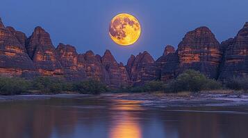 A river flowing through a rocky area photo