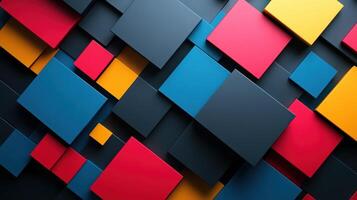Colorful squares on a black background photo