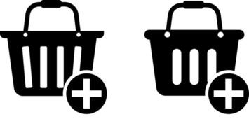 add to shopping basket icon. trolley, and shop symbols for retail. shopping experience. Retail affection sign vector