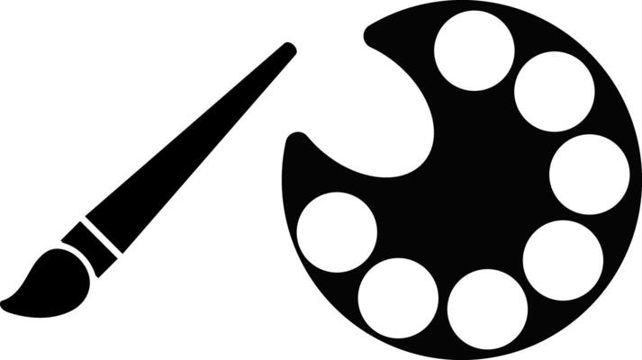 paint icon. supplies for diy projects. Painting tools icons
