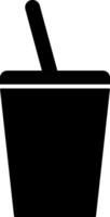 drink with straw. Fast food or cafe symbol. Cold drink. lemonade or cola designation for menu. various cocktail drink vector