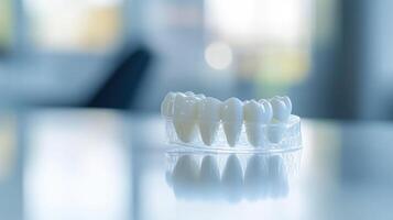 A tooth in a clear plastic case photo