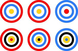 Target icon set. focus icons. gun sight sign. Shooting mark sign. success targeting board vector