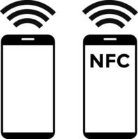 NFC icon. NFC payment with smartphone set icons. contactless NFC payment sign. Near field communication. Wireless pay. Credit card nfc payment vector