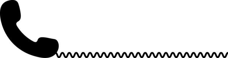 Telephone receiver with a cord. Phone handset with extension cords. Old technology. Hand Holding Rotary Phone vector