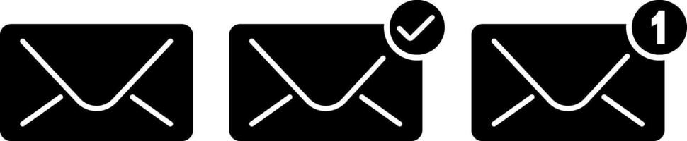 Mail icon set. Email sign. . envelope icon symbol. Send a message sign. Received message vector
