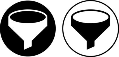 funnel icon. Representing Conversion Optimization. Process Efficiency. presentation infographic sign. filtering icons vector