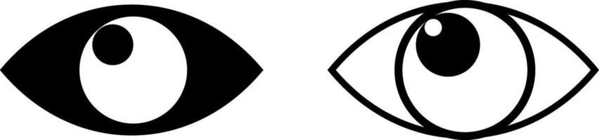 eye icon set. View and Eye icons. See symbol. Eyesight symbol. Show password. Retina scan eye signs vector