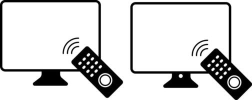 Television control by Remote. Consumer Electronics Icons. Home automation icon. technology concepts. Multimedia sign vector