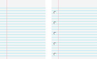 Notebook lined paper icons. notebook sheet blank. notebooks production. Typography template for making vector