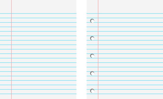 Notebook lined paper icons. notebook sheet blank. notebooks production. Typography template for making