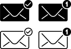 email icon set. Mail sign. Suitable for Web Page. envelope icons. Digital Communication symbol vector