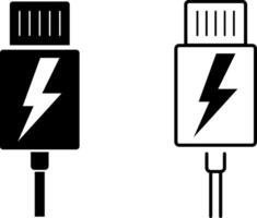 usb charging icon set. battery charge indicators. USB connection icon. portable information device. wireless electric charger vector