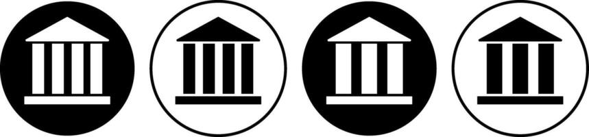 Building icon. Building with columns. Historic building. online banking service. government institution vector