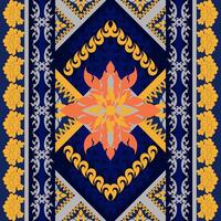 A geometric frame decorated with intricate floral patterns for an antique look. vector