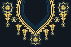 Collar design from Damask and Thai patterns vector