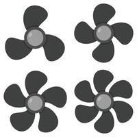 Propeller icon set isolated on white background. vector