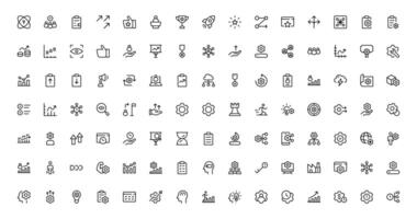 Professional Productivity Icon Bundle Illustration. The Most Useful Icons for Time Management, Task Tracking, and Workplace Organization. vector