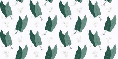 Seamless pattern with calla leaves vector